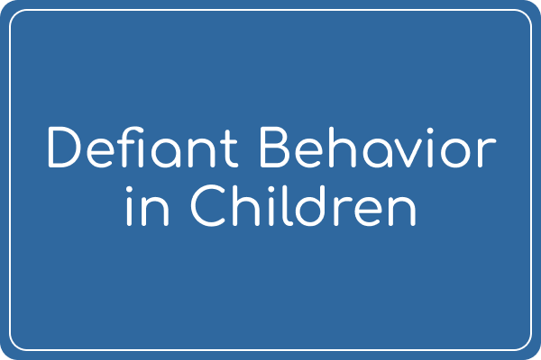 Defiant Behavior in Children Graphic